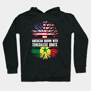 American Grown with Senegalese Roots USA Flag Hoodie